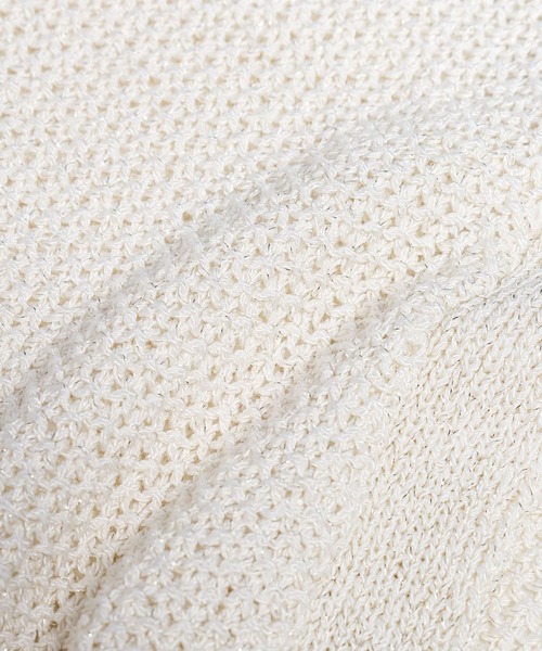 Andemiu（アンデミュウ）の「リネンコンフレンチスリーブニット577905（ニット/セーター・レディース・ブラック/オフホワイト/ベージュ/レッド・FREE）」の16枚目の写真