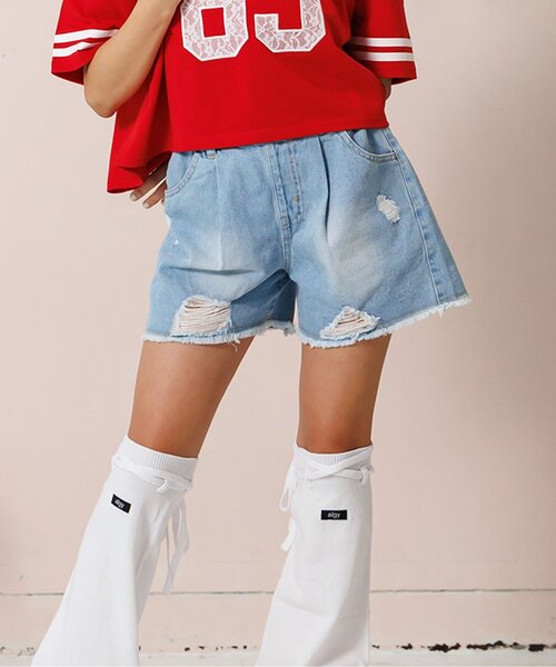 algy(アルジー)の「グランジショーパン(その他パンツ・キッズ・サックスブルー/ブラック・SMALL/MEDIUM/X-SMALL/XX-SMALL)」の2枚目の写真