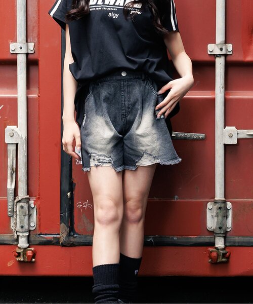 algy(アルジー)の「グランジショーパン(その他パンツ・キッズ・サックスブルー/ブラック・SMALL/MEDIUM/X-SMALL/XX-SMALL)」の1枚目の写真