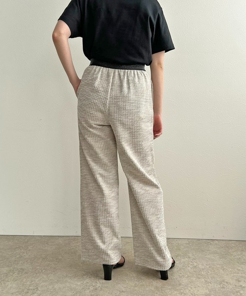 LHELBIE(レルビエ)の「カットツイードパンツ(その他パンツ・レディース・グリーン/ライトベージュ/ブラック・M)」の15枚目の写真