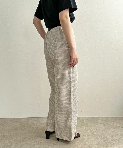 LHELBIE(レルビエ)の「カットツイードパンツ(その他パンツ・レディース・グリーン/ライトベージュ/ブラック・M)」の16枚目の写真