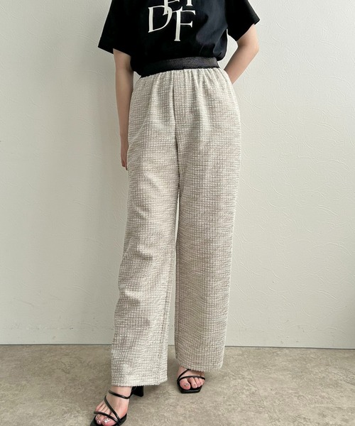 LHELBIE(レルビエ)の「カットツイードパンツ(その他パンツ・レディース・グリーン/ライトベージュ/ブラック・M)」の13枚目の写真