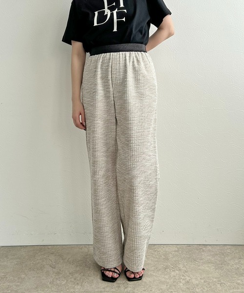 LHELBIE(レルビエ)の「カットツイードパンツ(その他パンツ・レディース・グリーン/ライトベージュ/ブラック・M)」の17枚目の写真