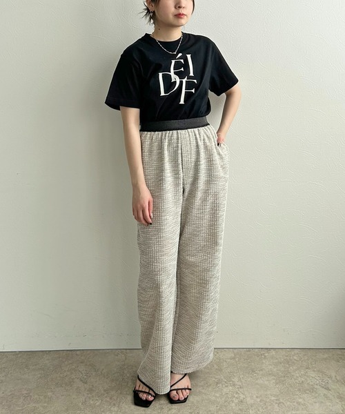 LHELBIE(レルビエ)の「カットツイードパンツ(その他パンツ・レディース・グリーン/ライトベージュ/ブラック・M)」の8枚目の写真