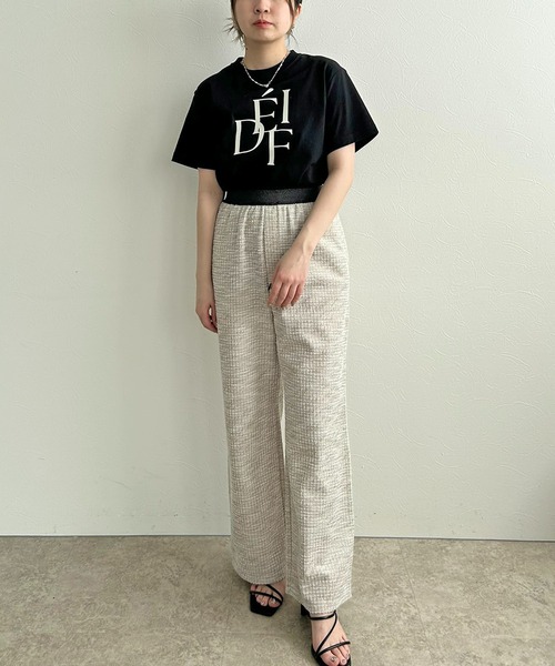 LHELBIE(レルビエ)の「カットツイードパンツ(その他パンツ・レディース・グリーン/ライトベージュ/ブラック・M)」の12枚目の写真