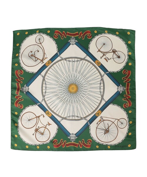 AULENTTI（オウレンティ）の「AULENTTI: クラシカル モチーフ プリント スカーフ（バンダナ/スカーフ・レディース・グリーン/ベージュ/オレンジ・ONE SIZE）」の8枚目の写真