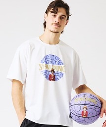 SPALDING（スポルディング）の「【SPALDING/スポルディング】Tシャツ ONE PIECE ゴムゴムの実 ボールプリント/吸水速乾機能・UVカット機能・アニメ半袖Tシャツ（Tシャツ/カットソー・メンズ）」