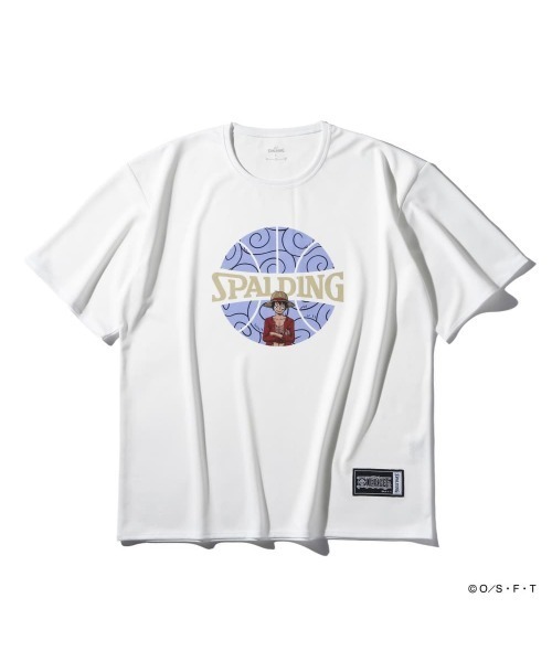 SPALDING(スポルディング)の「【SPALDING/スポルディング】Tシャツ ONE PIECE ゴムゴムの実 ボールプリント/吸水速乾機能・UVカット機能・アニメ半袖Tシャツ(Tシャツ/カットソー・メンズ・ブラック/ホワイト・LARGE/MEDIUM)」の5枚目の写真