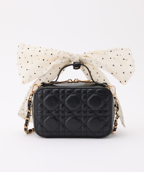 NICE CLAUP リボンつきミニスクエアバック Mode Ribbon Collection】リボンつきミニスクエアバッグ | one