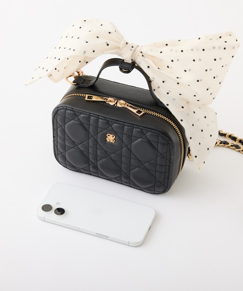 Mode Ribbon Collection】リボン×キルティングミニスクエア