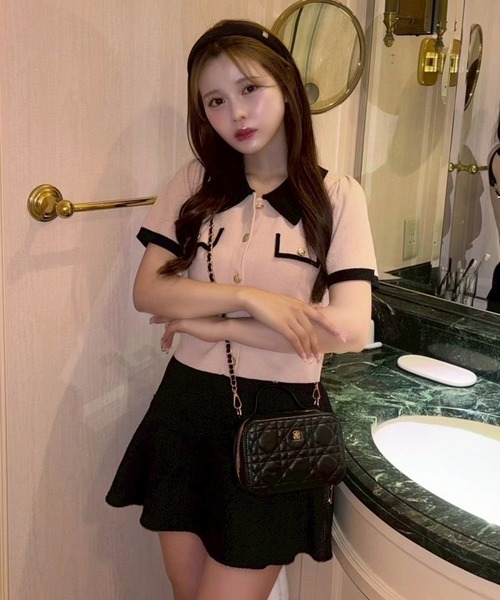 one after another NICE CLAUP（ワンアフターアナザーナイスクラップ）の「【Mode Ribbon Collection】リボン×キルティングミニスクエアバッグ（ショルダーバッグ・レディース・ホワイト/ブラック・FREE）」の11枚目の写真