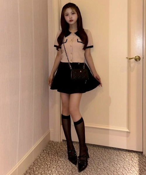 one after another NICE CLAUP（ワンアフターアナザーナイスクラップ）の「【Mode Ribbon Collection】リボン×キルティングミニスクエアバッグ（ショルダーバッグ・レディース・ホワイト/ブラック・FREE）」の10枚目の写真