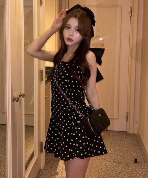 one after another NICE CLAUP（ワンアフターアナザーナイスクラップ）の「【Mode Ribbon Collection】リボン×キルティングミニスクエアバッグ（ショルダーバッグ・レディース・ホワイト/ブラック・FREE）」の12枚目の写真