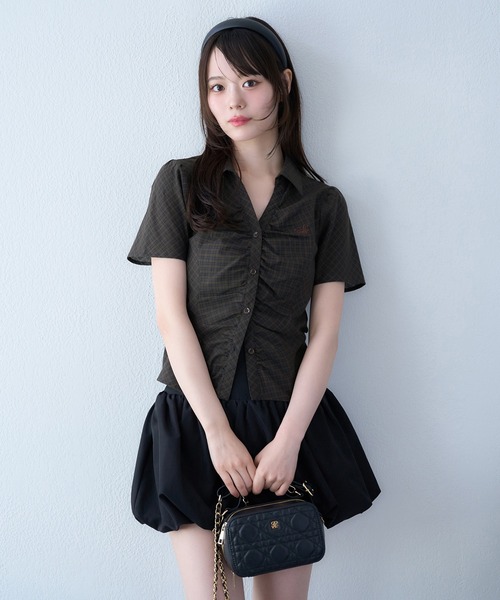 one after another NICE CLAUP（ワンアフターアナザーナイスクラップ）の「【Mode Ribbon Collection】リボン×キルティングミニスクエアバッグ（ショルダーバッグ・レディース・ホワイト/ブラック・FREE）」の15枚目の写真