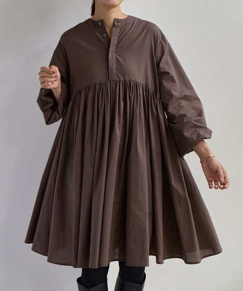 BEARDSLEY（ビアズリー）の「ギャザーチュニック（シャツ/ブラウス・レディース・ブラウン・FREE）」の21枚目の写真