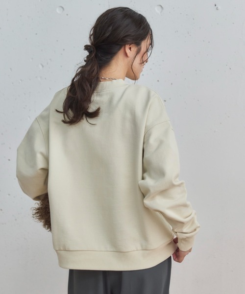 Doux archives（ドゥアルシーヴ）の「USコットンハーフZIPプルオーバー（Tシャツ/カットソー・レディース・グレー/アイボリー/ブラウン/ネイビー・38）」の8枚目の写真