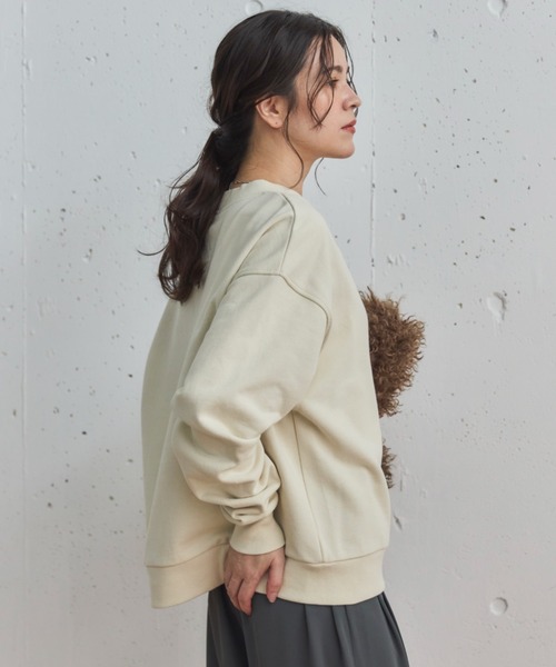 Doux archives（ドゥアルシーヴ）の「USコットンハーフZIPプルオーバー（Tシャツ/カットソー・レディース・グレー/アイボリー/ブラウン/ネイビー・38）」の9枚目の写真