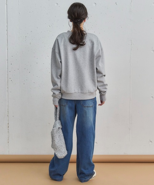 Doux archives（ドゥアルシーヴ）の「USコットンハーフZIPプルオーバー（Tシャツ/カットソー・レディース・グレー/アイボリー/ブラウン/ネイビー・38）」の22枚目の写真