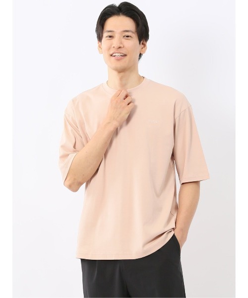 m.f.editorial(エムエフエディトリアル)の「【綿100%】m.f.エディトリアル メンズ ロゴ刺繍 クルーネック 半袖 Tシャツ(Tシャツ/カットソー・メンズ・ホワイト/ライトグレー/ピンク系その他/ブルー・LARGE/MEDIUM)」の4枚目の写真