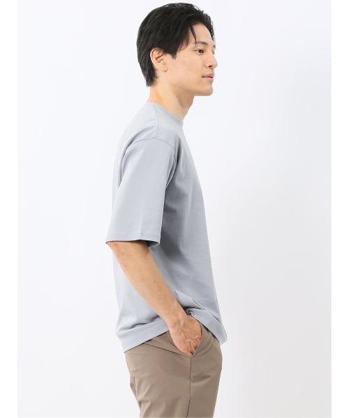 m.f.editorial(エムエフエディトリアル)の「【綿100%】m.f.エディトリアル メンズ ロゴ刺繍 クルーネック 半袖 Tシャツ(Tシャツ/カットソー・メンズ・ホワイト/ライトグレー/ピンク系その他/ブルー・LARGE/MEDIUM)」の6枚目の写真