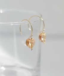ハート×ビジューフックピアス