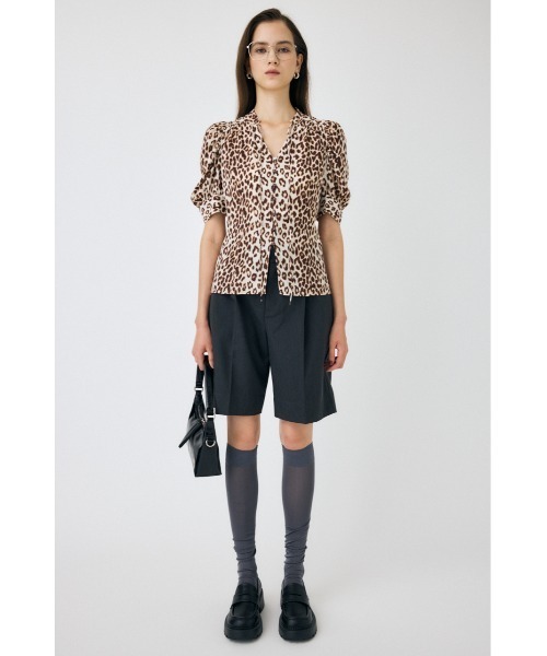 MOUSSY（マウジー）の「【25年AW新作】GATHERED SHOULDER ハーフスリーブブラウス（シャツ/ブラウス・レディース・オフホワイト/ブラック/ブラウン系その他・FREE）」の8枚目の写真