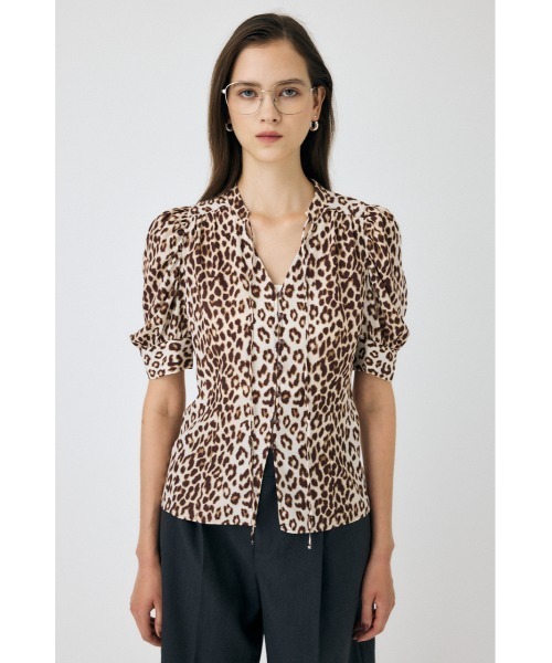 MOUSSY（マウジー）の「【25年AW新作】GATHERED SHOULDER ハーフスリーブブラウス（シャツ/ブラウス・レディース・オフホワイト/ブラック/ブラウン系その他・FREE）」の10枚目の写真