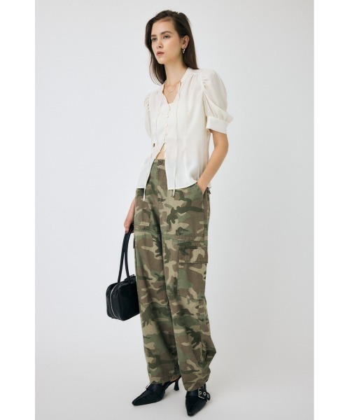 MOUSSY（マウジー）の「【25年AW新作】GATHERED SHOULDER ハーフスリーブブラウス（シャツ/ブラウス・レディース・オフホワイト/ブラック/ブラウン系その他・FREE）」の19枚目の写真