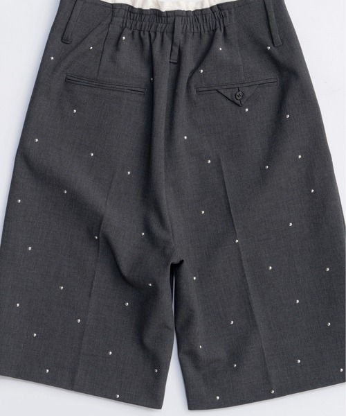 MAISON SPECIAL（メゾンスペシャル）の「Studs Worsted Shorts/スタッズウーステッドハーフパンツ■セットアップ対応■（スラックス・レディース・グレー・36/38）」の12枚目の写真