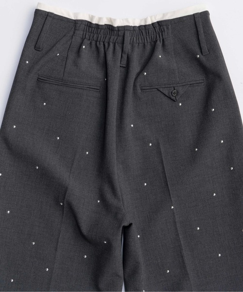 MAISON SPECIAL（メゾンスペシャル）の「Studs Worsted Shorts/スタッズウーステッドハーフパンツ■セットアップ対応■（スラックス・レディース・グレー・36/38）」の11枚目の写真