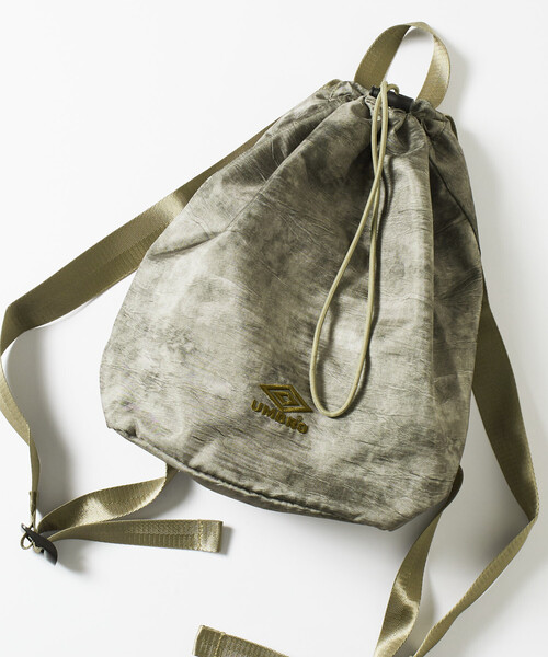 UMBRO（アンブロ）の「UMBRO/アンブロ SP Packable Wrinkled Mini Bag/別注 パッカブル ミニバッグ/シワ加工（バックパック/リュック・メンズ・ブラック/オリーブ/ブラウン・ONE SIZE）」の15枚目の写真