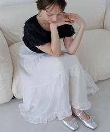 flower | グロッシーティアードスカート(スカート)