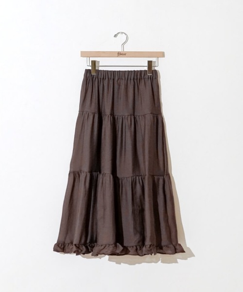 flower（フラワー）の「グロッシーティアードスカート（スカート・レディース・ホワイト・FREE）」の2枚目の写真