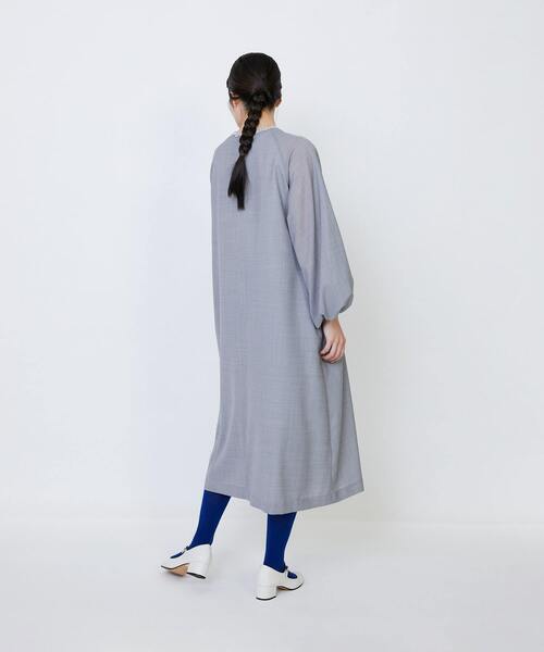 LOISIR（ロワズィール）の「【MTサイズ有り】エステスウールケミカルレース使いワンピース（ワンピース・レディース・ライトグレー/ブラック・M/MT）」の15枚目の写真