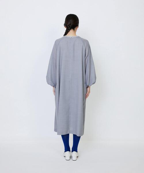 LOISIR（ロワズィール）の「【MTサイズ有り】エステスウールケミカルレース使いワンピース（ワンピース・レディース・ライトグレー/ブラック・M/MT）」の18枚目の写真