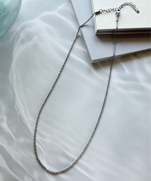 ciite' surgical stainless（シーテサージカルステンレス）の「【 金属アレルギー対応 】グリッターチェーンネックレス サージカルステンレス（ネックレス・レディース・シルバー/ゴールド・FREE）」の21枚目の写真