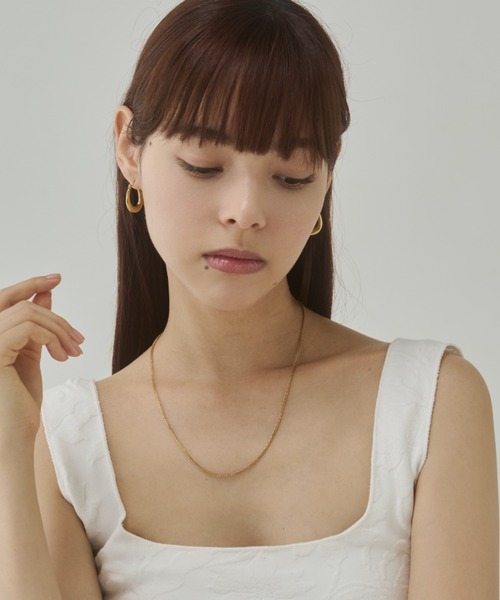 ciite' surgical stainless（シーテサージカルステンレス）の「【 金属アレルギー対応 】グリッターチェーンネックレス サージカルステンレス（ネックレス・レディース・シルバー/ゴールド・FREE）」の9枚目の写真