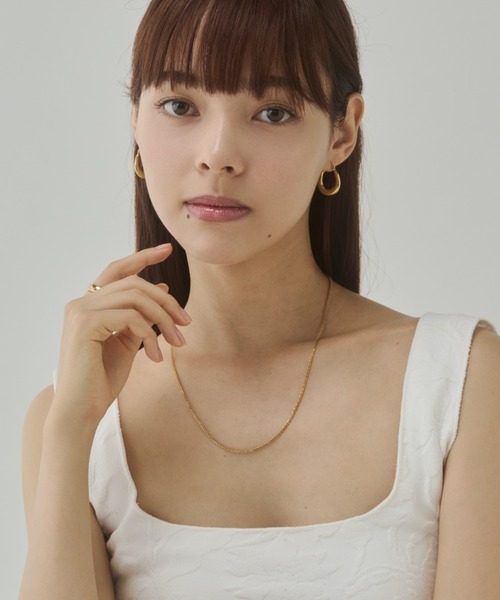 ciite' surgical stainless（シーテサージカルステンレス）の「【 金属アレルギー対応 】グリッターチェーンネックレス サージカルステンレス（ネックレス・レディース・シルバー/ゴールド・FREE）」の3枚目の写真