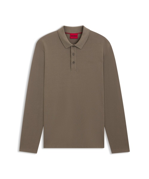 HUGO(ヒューゴ)の「コットンピケ ポロシャツ ロゴプリント(ポロシャツ・メンズ・グレー/ブラック・S/M/L/XL/XXL/XS)」の10枚目の写真