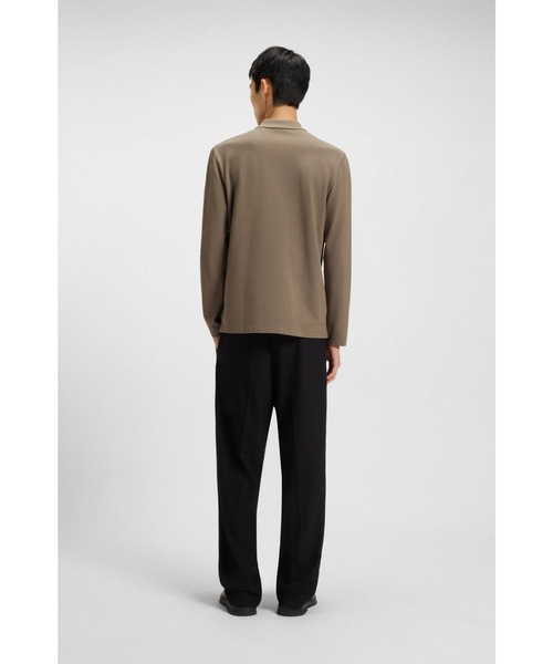 HUGO(ヒューゴ)の「コットンピケ ポロシャツ ロゴプリント(ポロシャツ・メンズ・グレー/ブラック・S/M/L/XL/XXL/XS)」の8枚目の写真