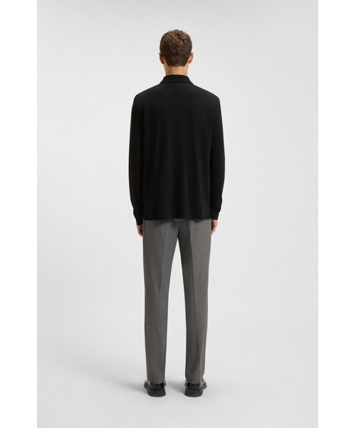 HUGO(ヒューゴ)の「コットンピケ ポロシャツ ロゴプリント(ポロシャツ・メンズ・グレー/ブラック・S/M/L/XL/XXL/XS)」の4枚目の写真