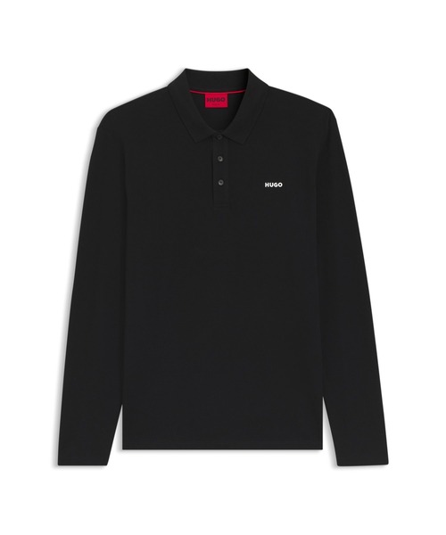 HUGO(ヒューゴ)の「コットンピケ ポロシャツ ロゴプリント(ポロシャツ・メンズ・グレー/ブラック・S/M/L/XL/XXL/XS)」の6枚目の写真