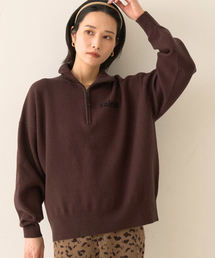 Rouge vif Anna | ハーフジップロゴニットプルオーバー(ニット/セーター)