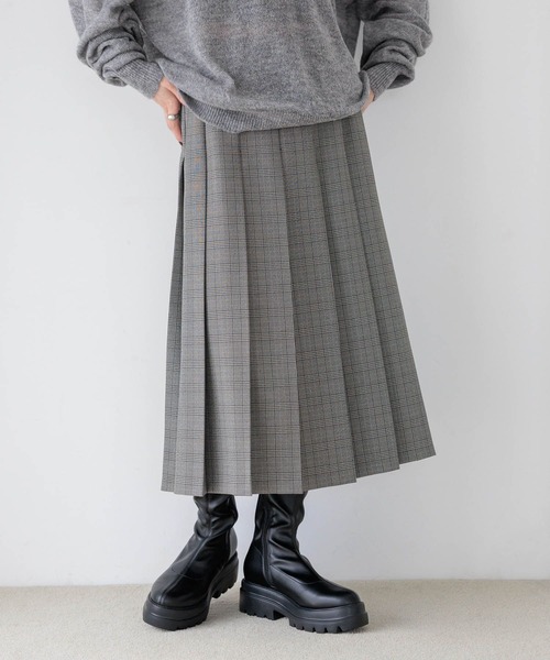 LOWRYS FARM(ローリーズファーム)の「ラナテックプリーツミディスカート 497489(スカート・レディース・ブラウン/グレー・MEDIUM/LARGE)」の12枚目の写真