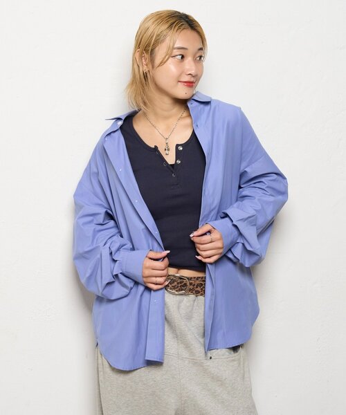 WHO'S WHO gallery（フーズフーギャラリー）の「ブロードルーズシャツ（シャツ/ブラウス・レディース・ブルー系その他/ブルー・FREE）」の15枚目の写真