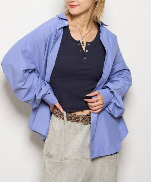 WHO'S WHO gallery（フーズフーギャラリー）の「ブロードルーズシャツ（シャツ/ブラウス・レディース・ブルー系その他/ブルー・FREE）」の17枚目の写真