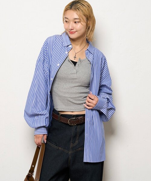 WHO'S WHO gallery（フーズフーギャラリー）の「ブロードルーズシャツ（シャツ/ブラウス・レディース・ブルー系その他/ブルー・FREE）」の22枚目の写真