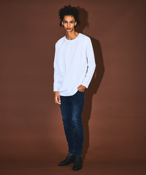 5351 POUR LES HOMMES(ゴーサンゴーイチプールオム)の「ドレープ 長袖Tシャツ(Tシャツ/カットソー・メンズ・ホワイト/ブラック・46/48/44/50)」の3枚目の写真
