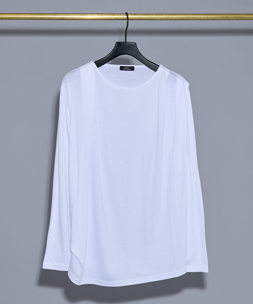 5351 POUR LES HOMMES(ゴーサンゴーイチプールオム)の「ドレープ 長袖Tシャツ(Tシャツ/カットソー・メンズ・ホワイト/ブラック・46/48/44/50)」の4枚目の写真