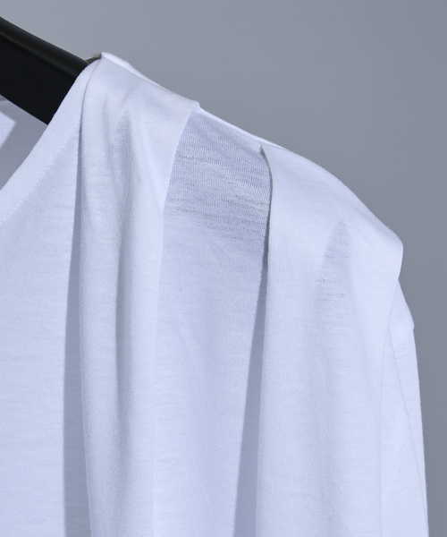 5351 POUR LES HOMMES(ゴーサンゴーイチプールオム)の「ドレープ 長袖Tシャツ(Tシャツ/カットソー・メンズ・ホワイト/ブラック・46/48/44/50)」の7枚目の写真